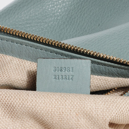 Gucci Calfskin Medium Soho Chain Hobo Splash Blue 8 of 9