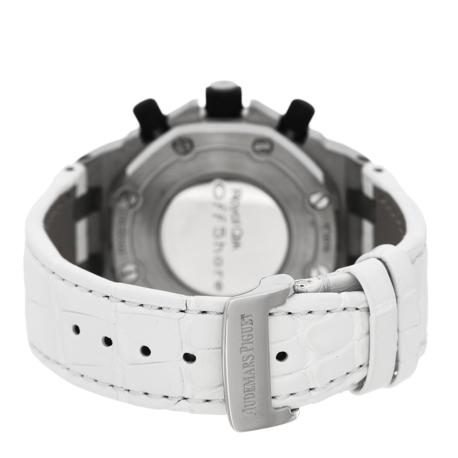 Audemars Piguet Stainless Steel Alligator 37mm Royal Oak Offshore Chronograph Automatic Watch Black 26283ST.OO.D002CA.01 3 of 5