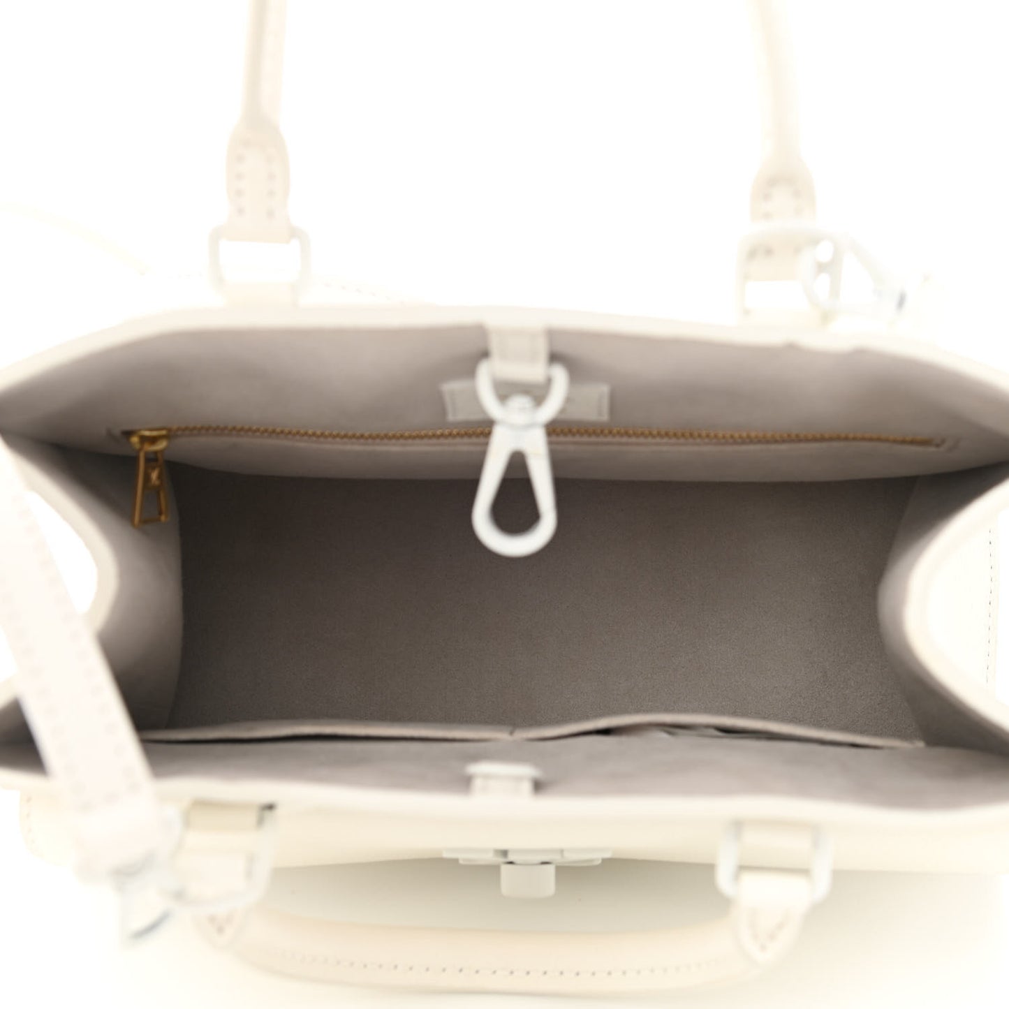 Soft Calfskin Lockme Tote PM White