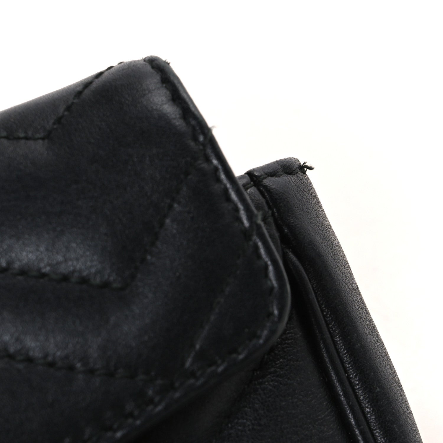 Gucci Calfskin Matelasse Super Mini GG Marmont Shoulder Bag Black 11 of 11