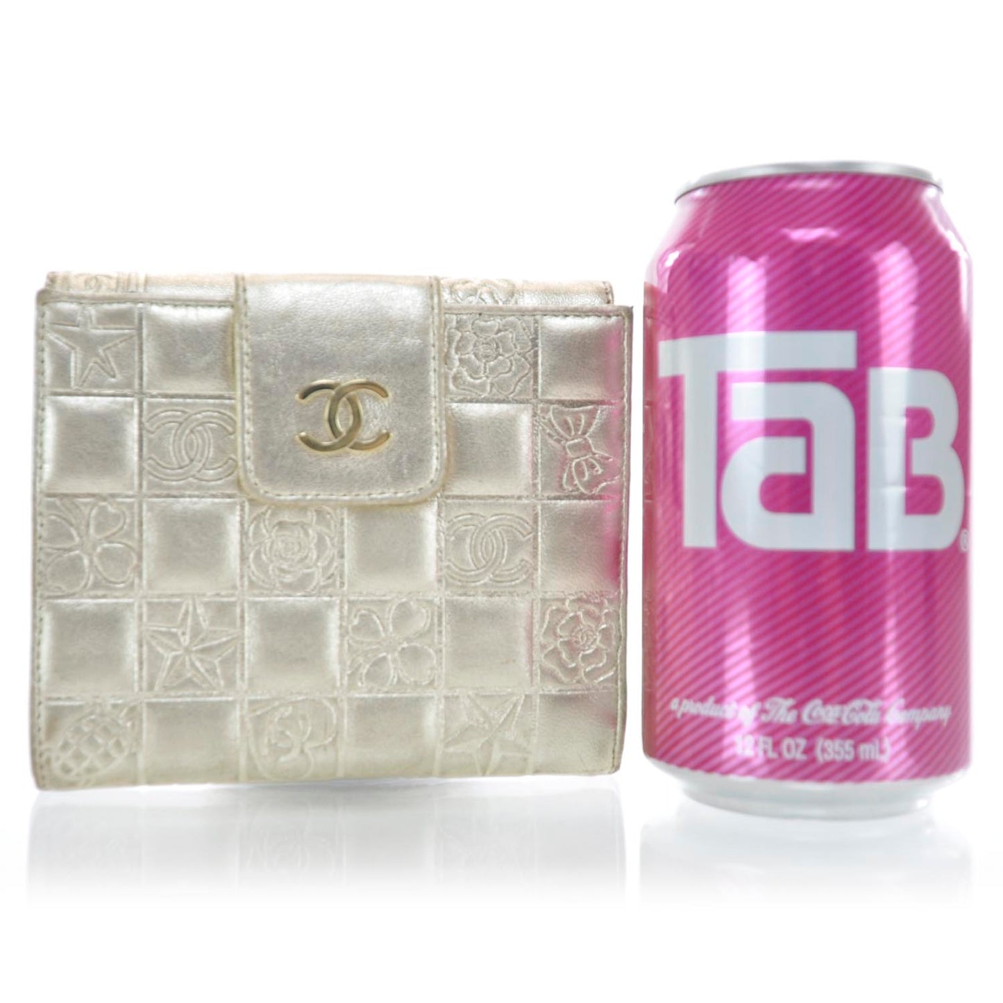 Lambskin Precious Symbols Compact Wallet Gold