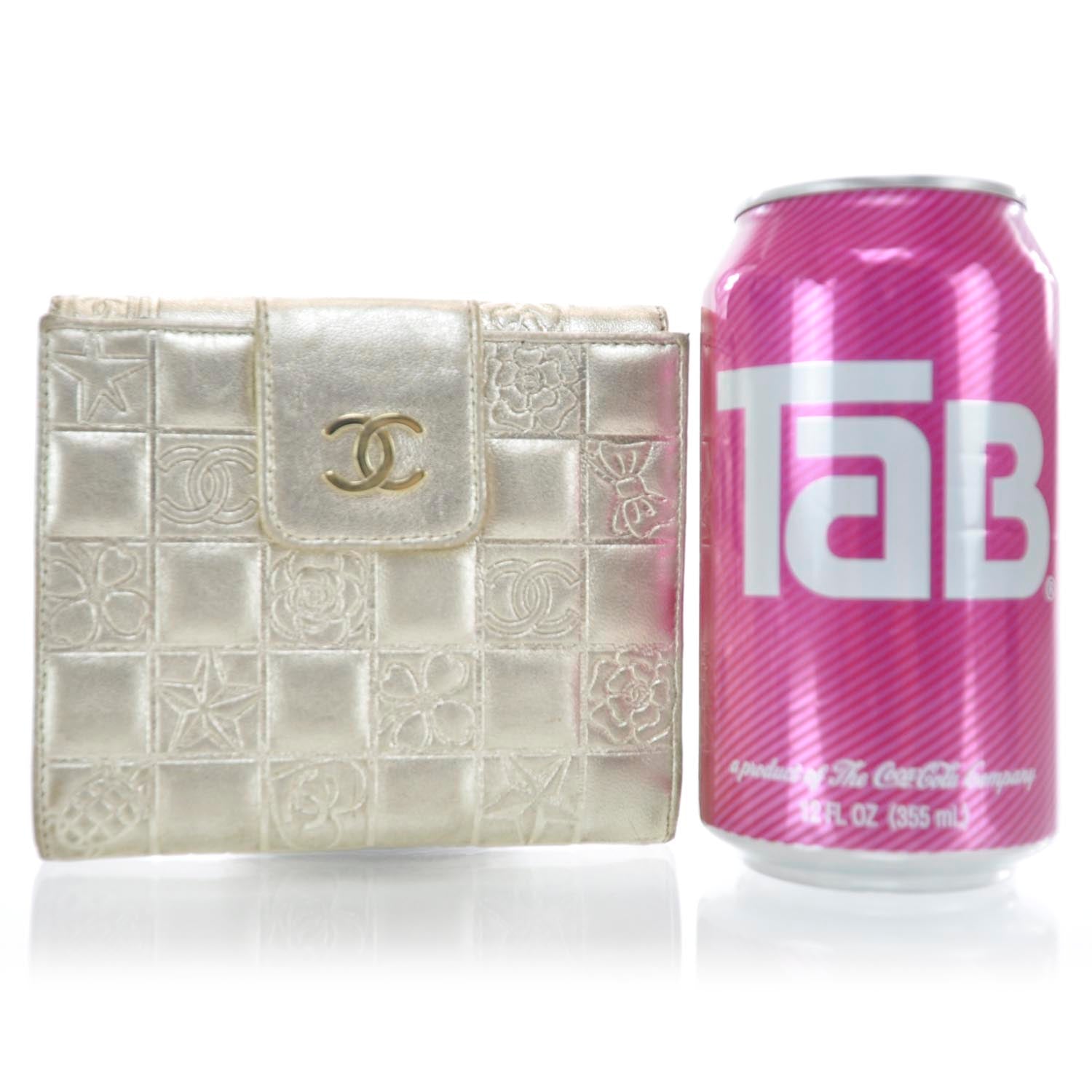 Chanel Lambskin Precious Symbols Compact Wallet Gold 2 of 7