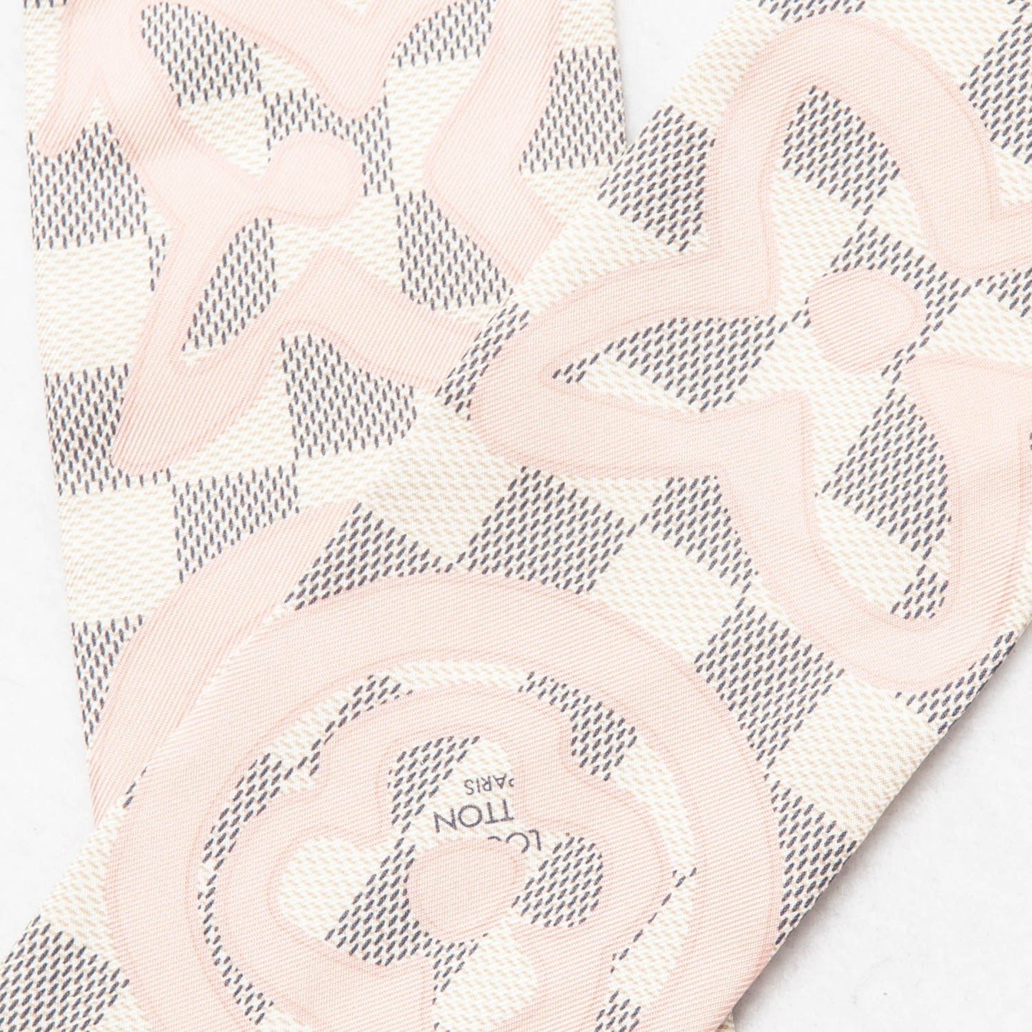 Silk Damier Azur Tahitienne Bandeau Rose Ballerine