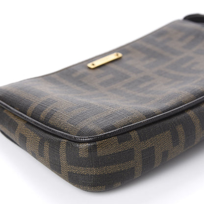 Fendi Zucca Spalmati Vitello Elite Pochette Tobacco Ebano 5 of 10