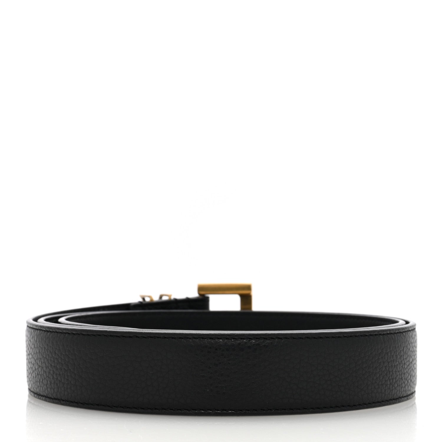 Saint Laurent Smooth Calfskin Monogram Square Buckle Belt 105 42 Black 2 of 4