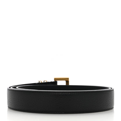 Saint Laurent Smooth Calfskin Monogram Square Buckle Belt 105 42 Black 2 of 4