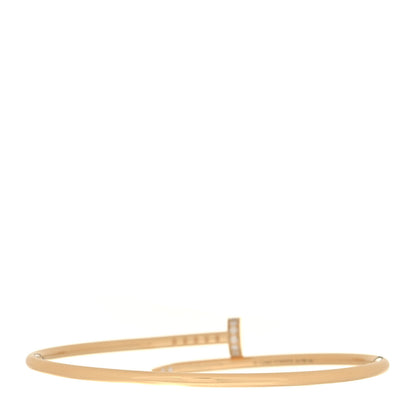 Cartier 18K Yellow Gold Diamond Small Juste Un Clou Bracelet 17 3 of 5
