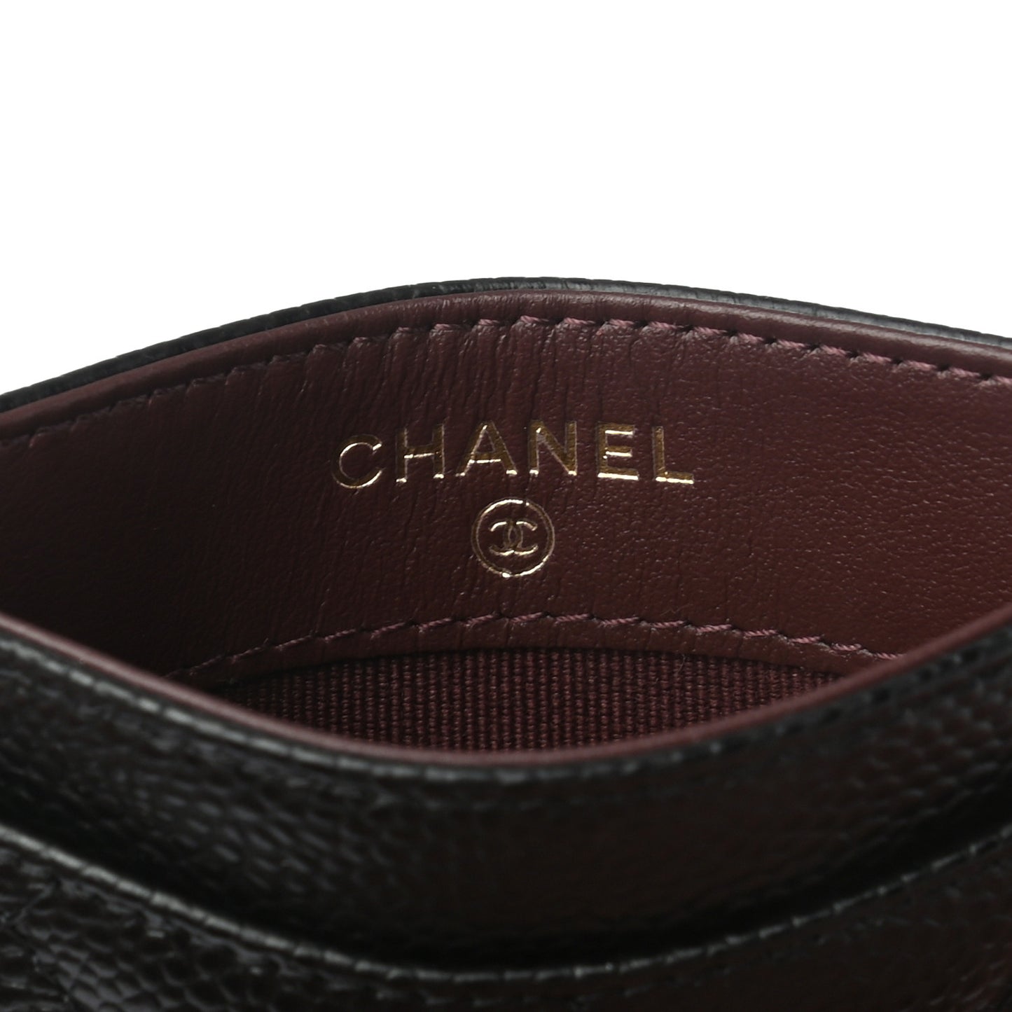 Caviar Quilted Card Holder Black