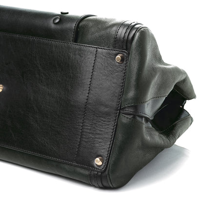 Chloe Calfskin Medium Alice Satchel Fir Green Black 7 of 9