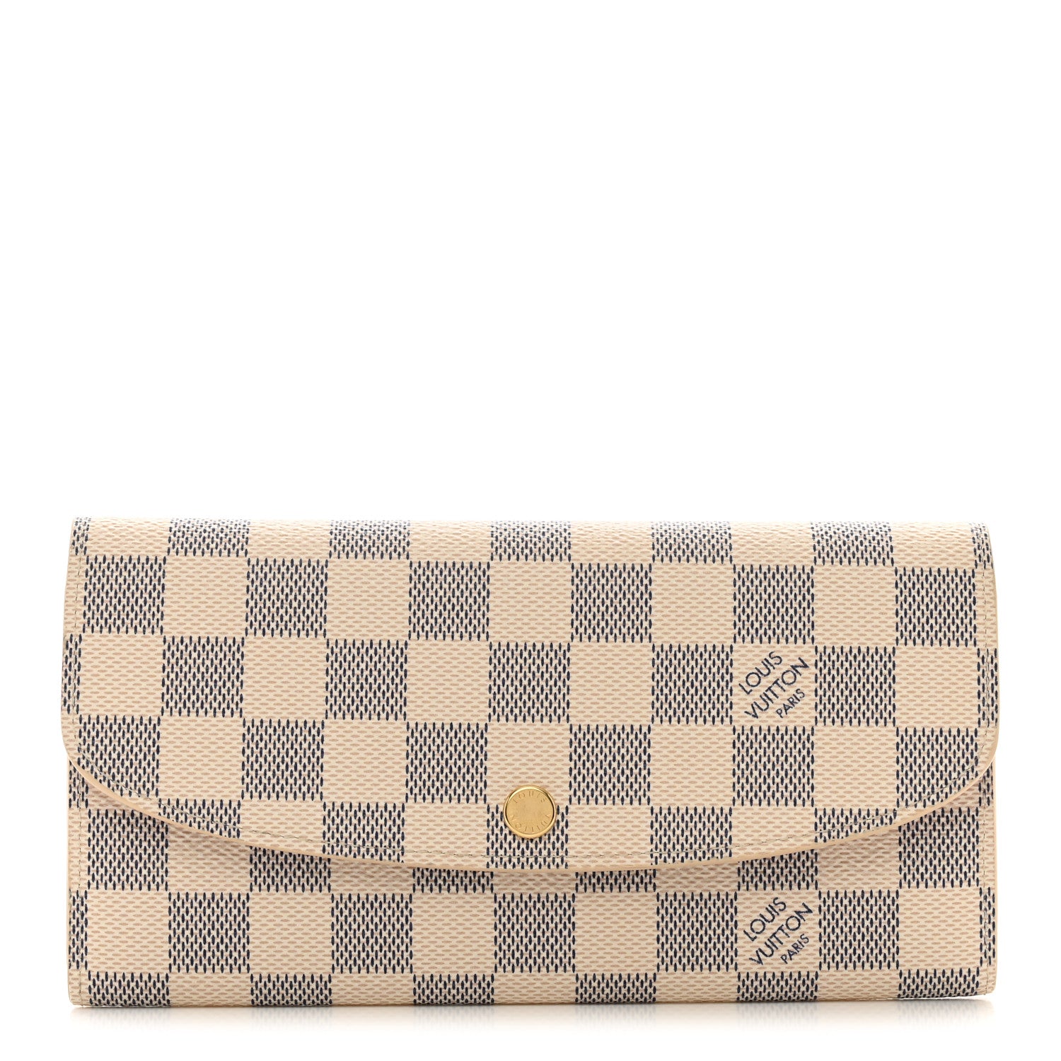 Louis Vuitton Damier Azur Emilie Wallet Rose Ballerine 1 of 7