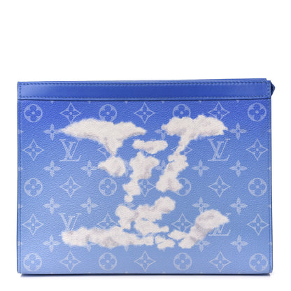 Louis Vuitton Monogram Clouds Pochette Voyage MM A4 Blue 1 of 8