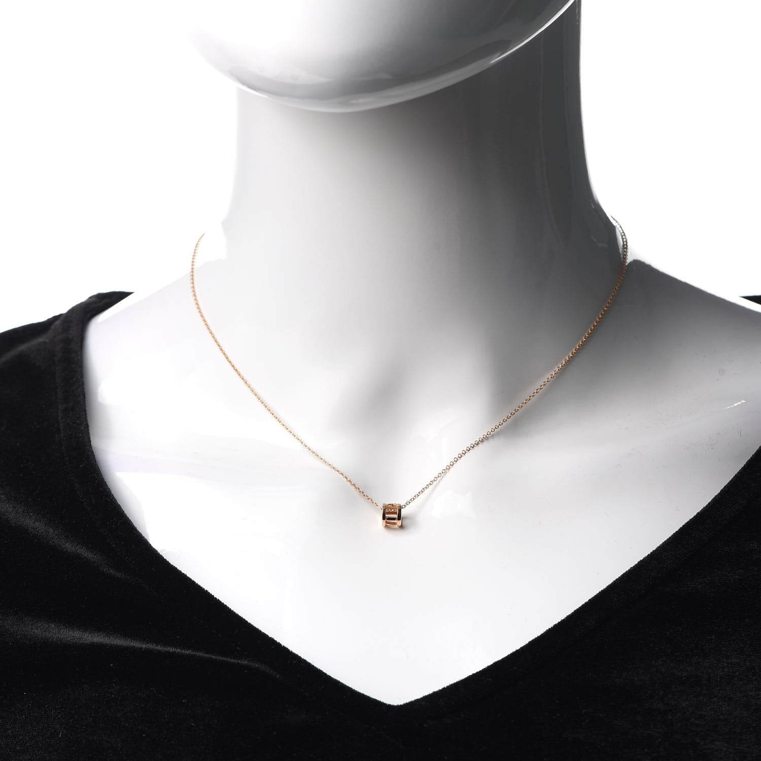 Tiffany 18K Rose Gold Atlas Open Pendant Necklace 2 of 6