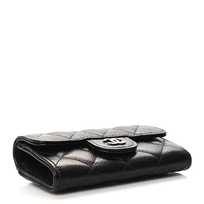 Chanel Caviar Quilted Flap Card Holder Wallet Black 4 of 9