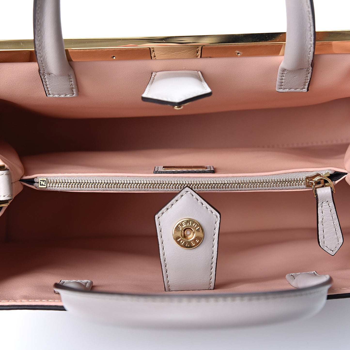 Vitello Dolce Petite 2Jours Tote Grigio Polvere Baby Pink