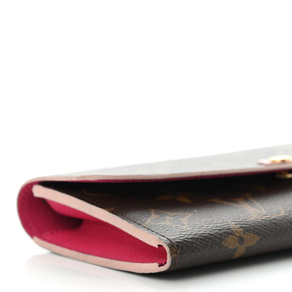 Louis Vuitton Monogram Bloom Flower Emilie Wallet Fuchsia 8 of 9