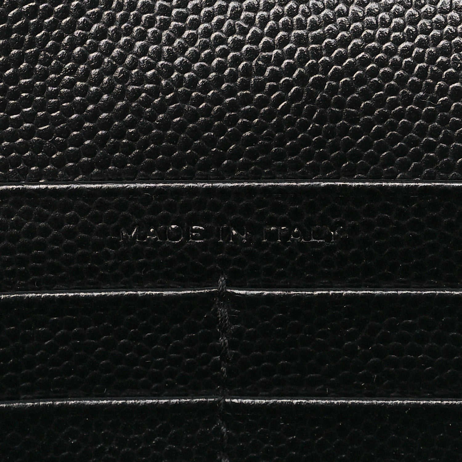 Saint Laurent Grain De Poudre Matelasse Chevron Monogram Monochrome Chain Wallet Black 7 of 10