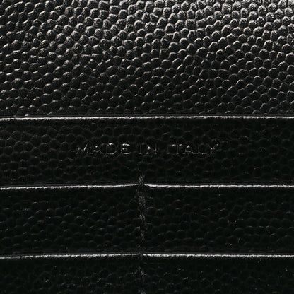 Saint Laurent Grain De Poudre Matelasse Chevron Monogram Monochrome Chain Wallet Black 7 of 10