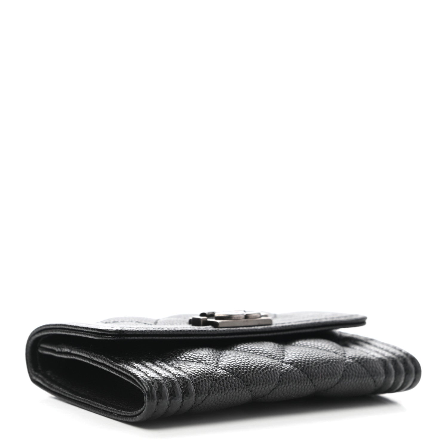 Chanel Caviar Quilted Boy Flap Card Holder Black 4 of 9