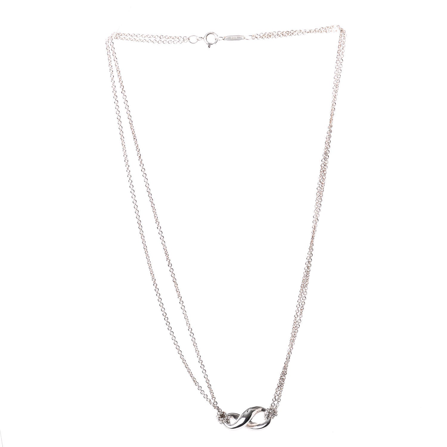 Tiffany Sterling Silver Figure 8 Pendant Necklace 2 of 5