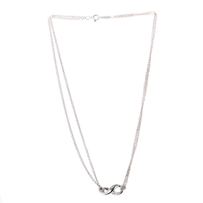 Tiffany Sterling Silver Figure 8 Pendant Necklace 2 of 5