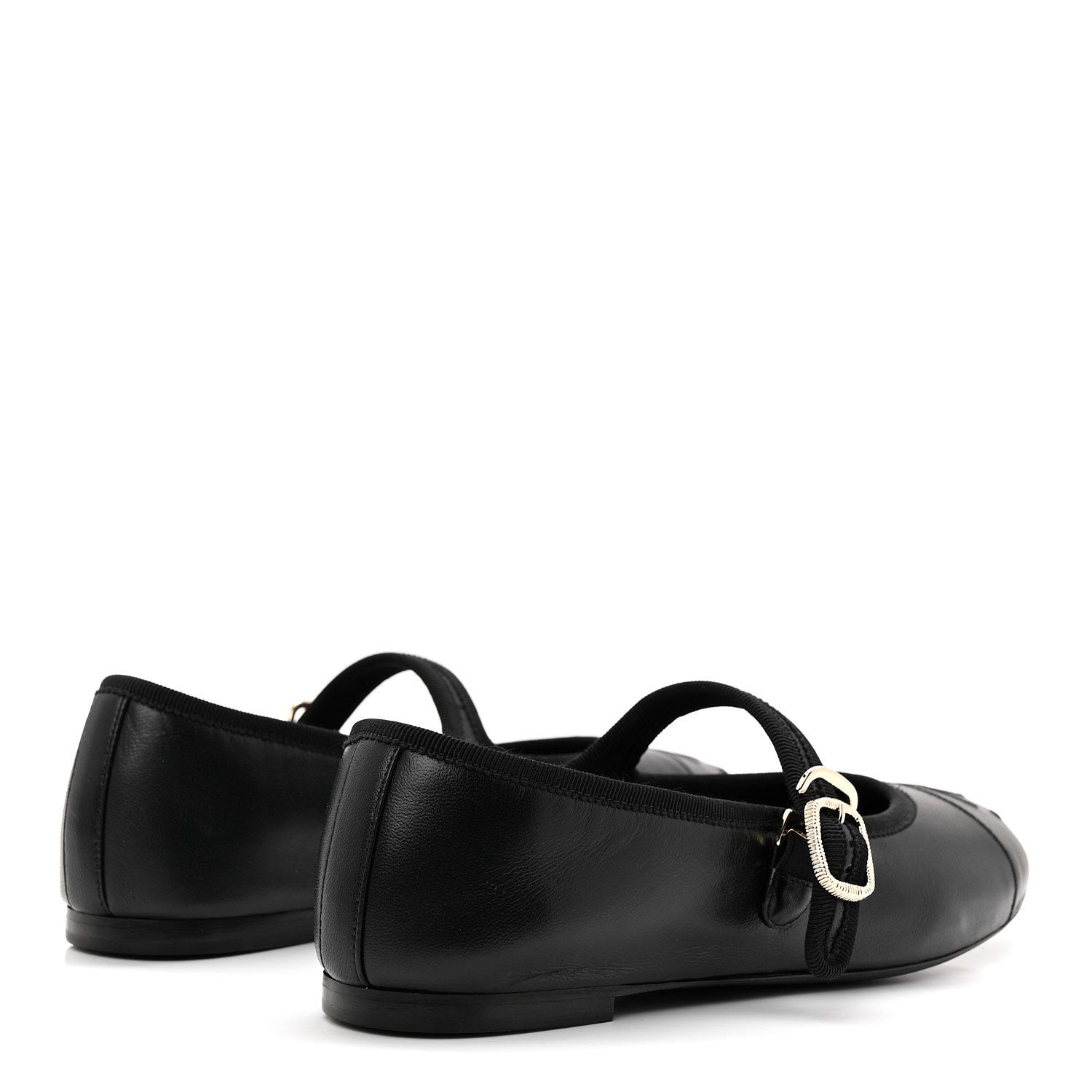 Chanel Lambskin Mary Jane Flats 37.5 Black 5 of 10