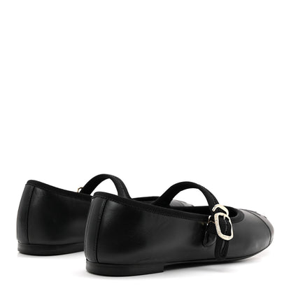 Chanel Lambskin Mary Jane Flats 37.5 Black 5 of 10