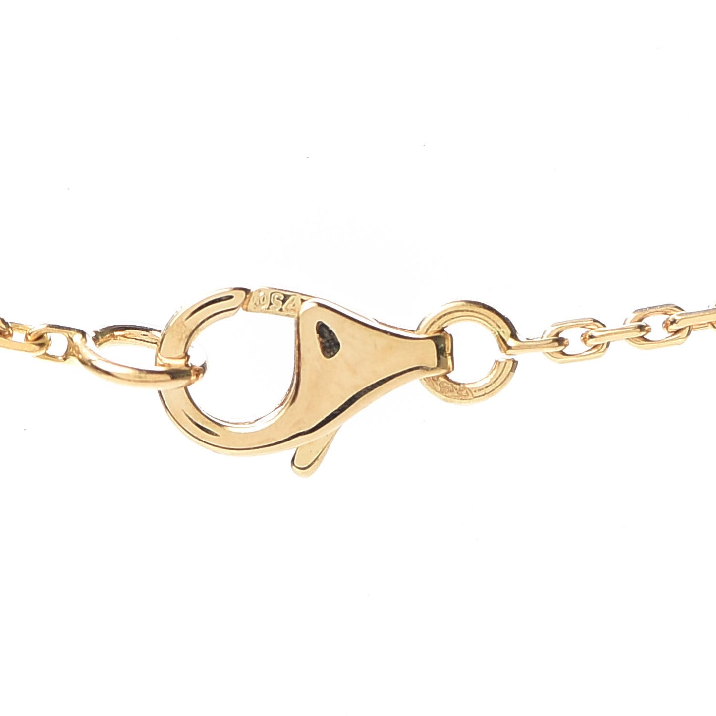 18K Yellow Gold Black Onyx Vintage Alhambra Pendant Necklace