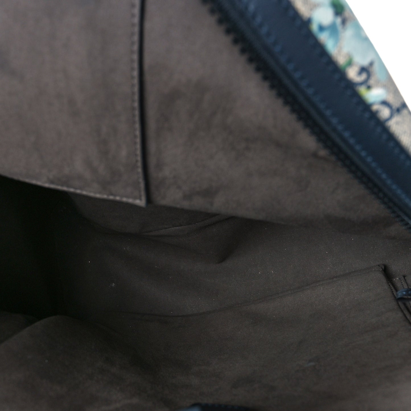 GG Supreme Monogram Blooms Medium Day Backpack Beige Blue Navy