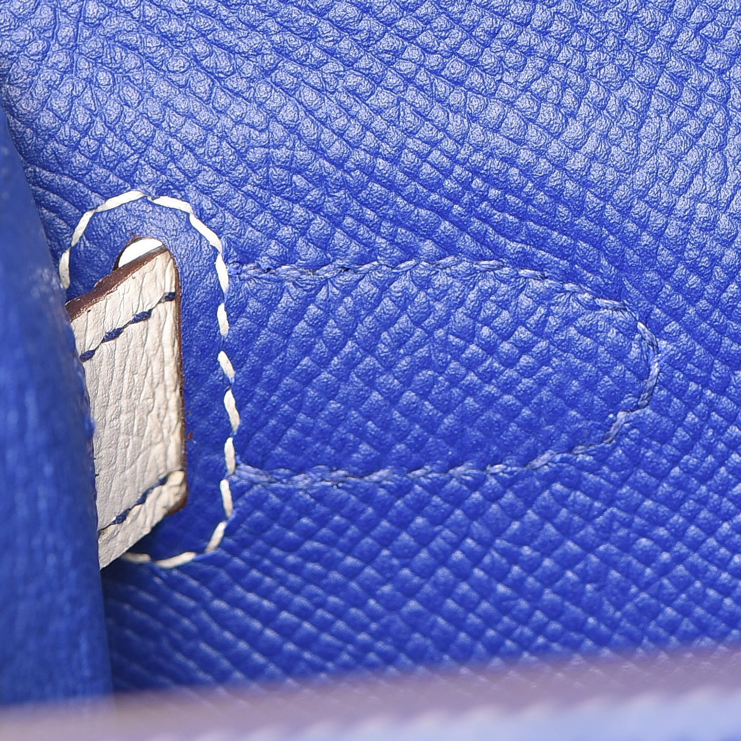 Epsom Horseshoe Kelly Sellier 28 Bleu Electrique Craie