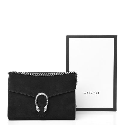 Gucci Suede Mini Dionysus Chain Wallet Black 8 of 8