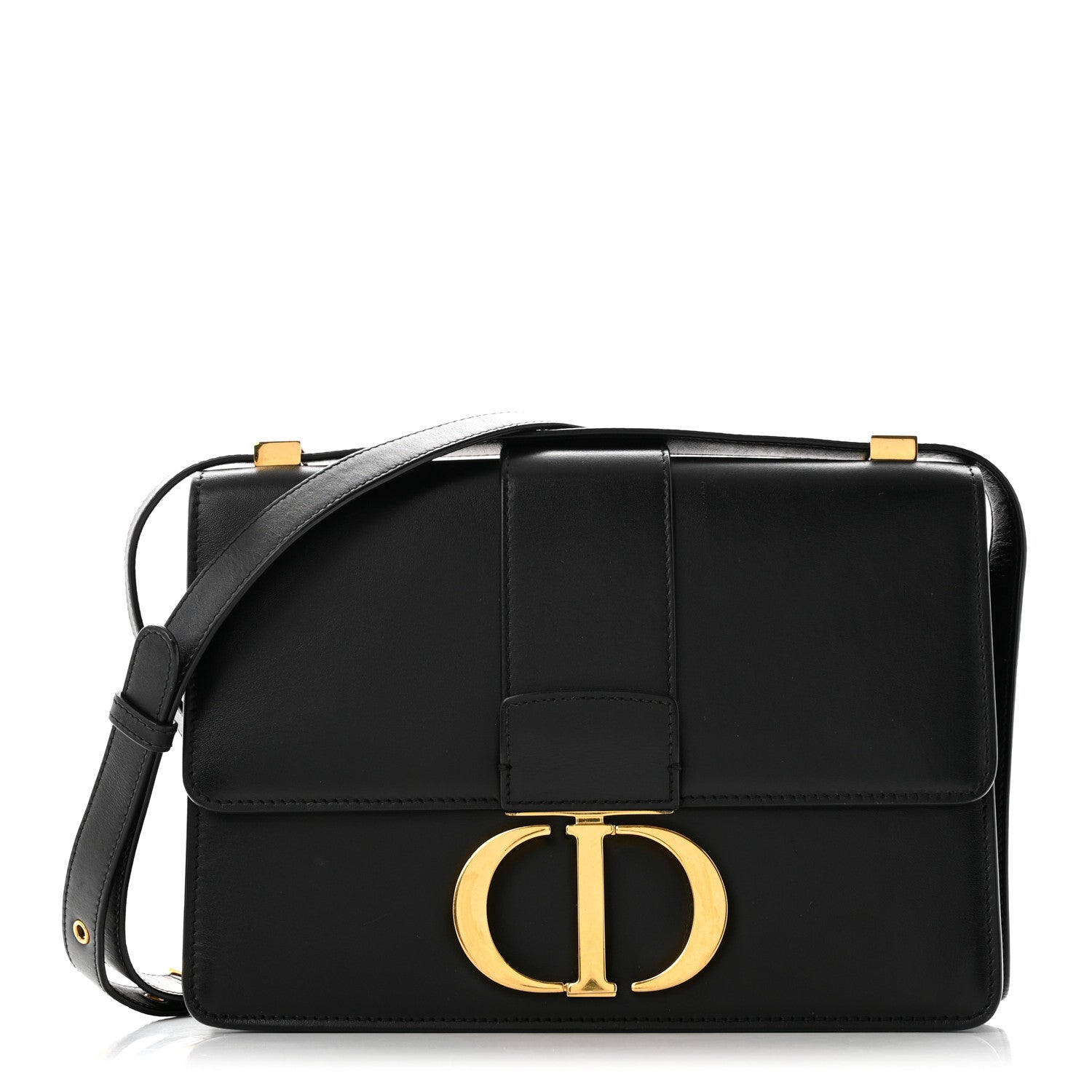 Christian Dior Smooth Calfskin 30 Montaigne Flap Bag Black 1 of 10