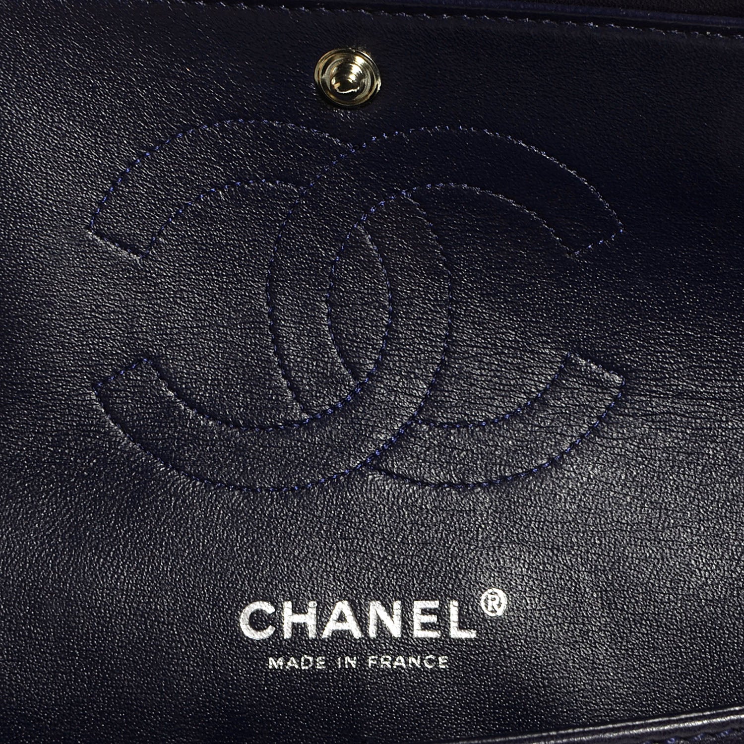 Chanel Lambskin Medium Double Flap Navy 6 of 8