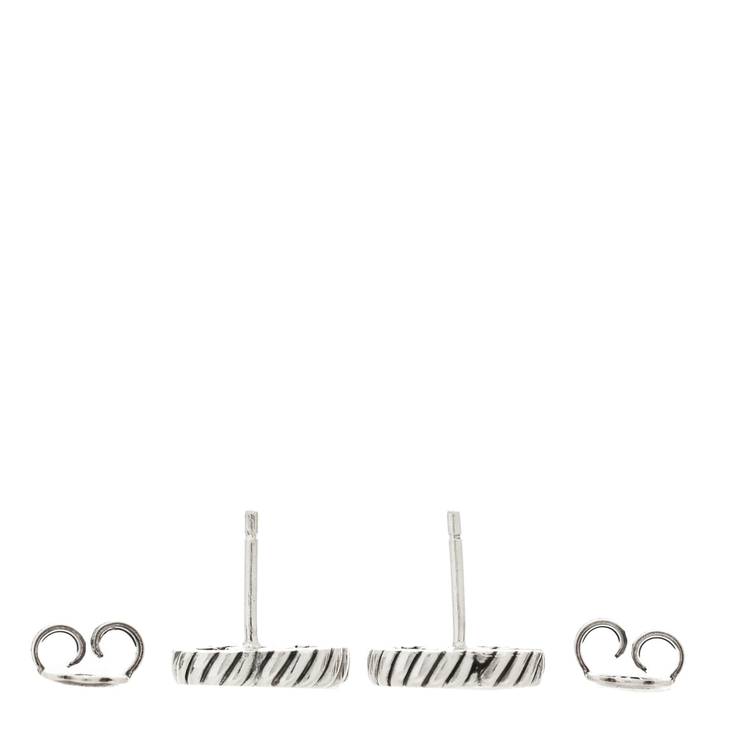 Sterling Silver Torchon Double G Earrings