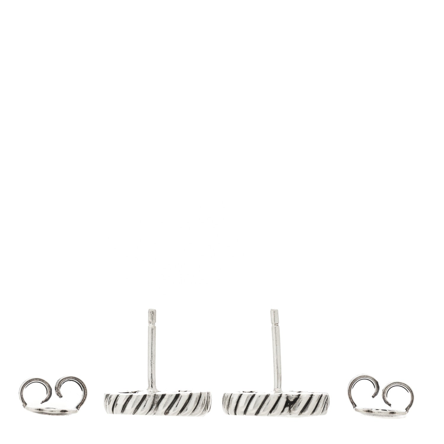 Gucci Sterling Silver Torchon Double G Earrings 3 of 5
