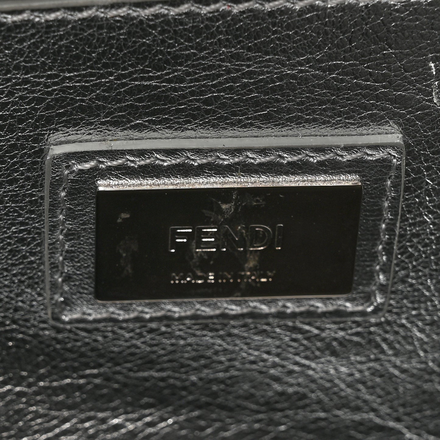 Vitello Catalan Mirror Medium Peekaboo Iconic Satchel Argento
