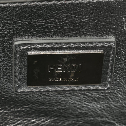Fendi Vitello Catalan Mirror Medium Peekaboo Iconic Satchel Argento 7 of 17