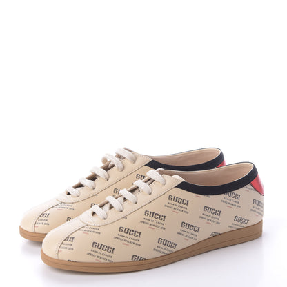 Gucci Calfskin Stamp Print Womens Falacer Sneakers 37.5 Soy 3 of 10