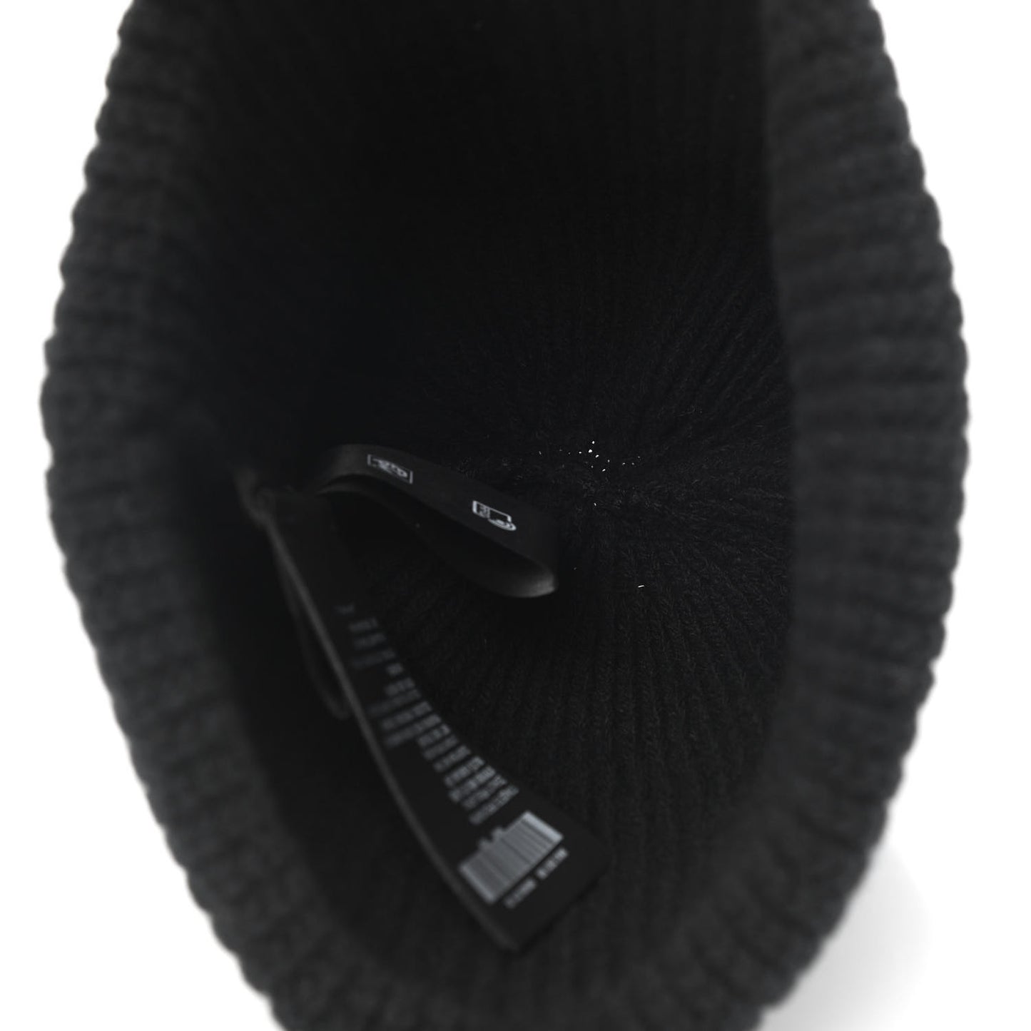 Wool Cashmere Beanie Hat M Black