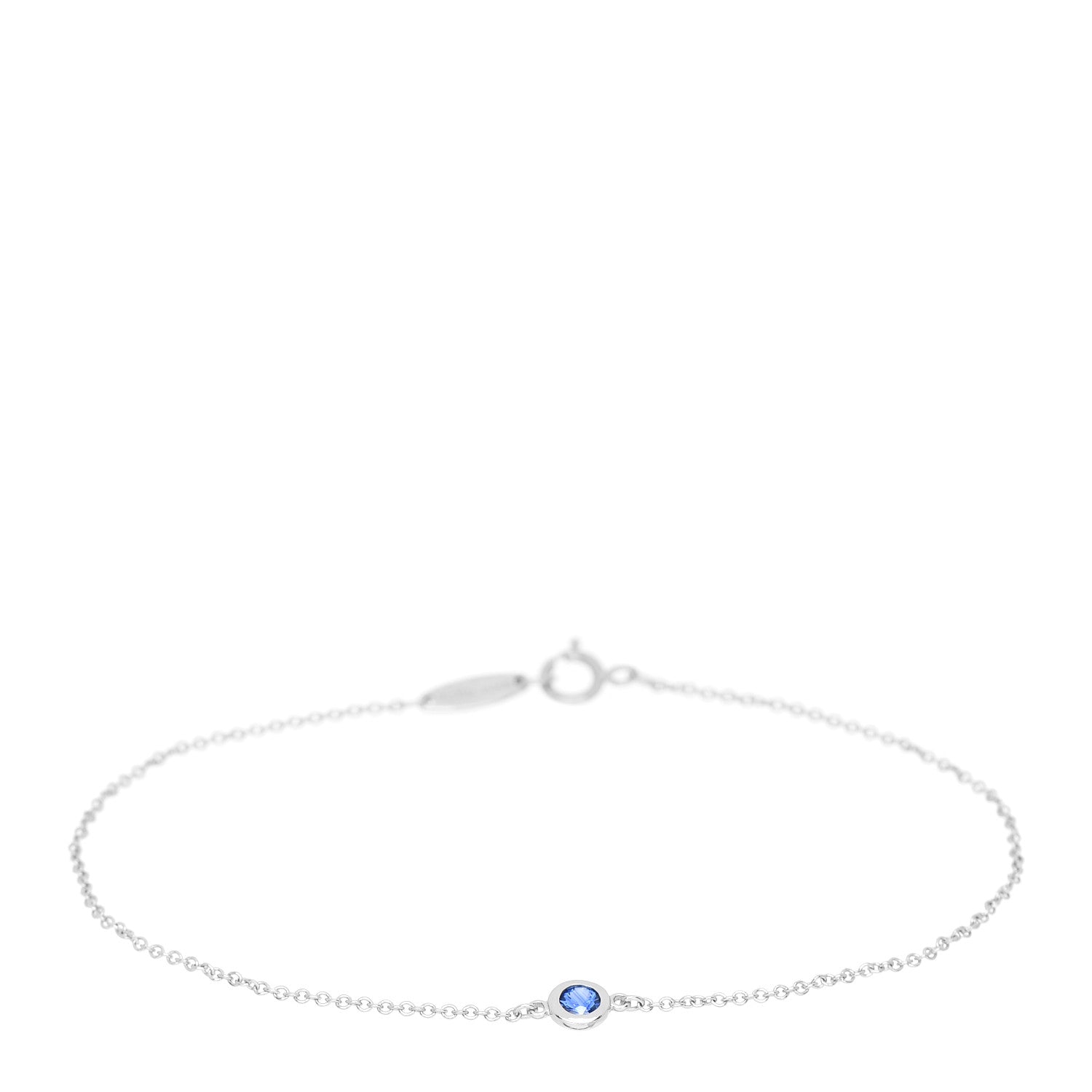 Tiffany Platinum Blue Sapphire Elsa Peretti Color By The Yard Bracelet 1 of 3