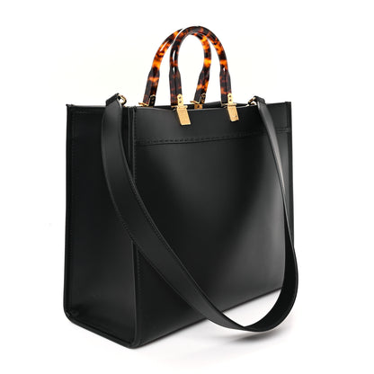 Fendi Vitello King Plexiglass Medium Fendi Sunshine Shopper Tote Black 3 of 11