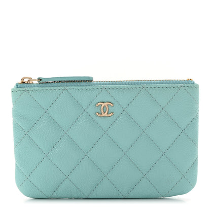 Chanel Caviar Quilted Small Cosmetic Case Light Blue 1 of 7