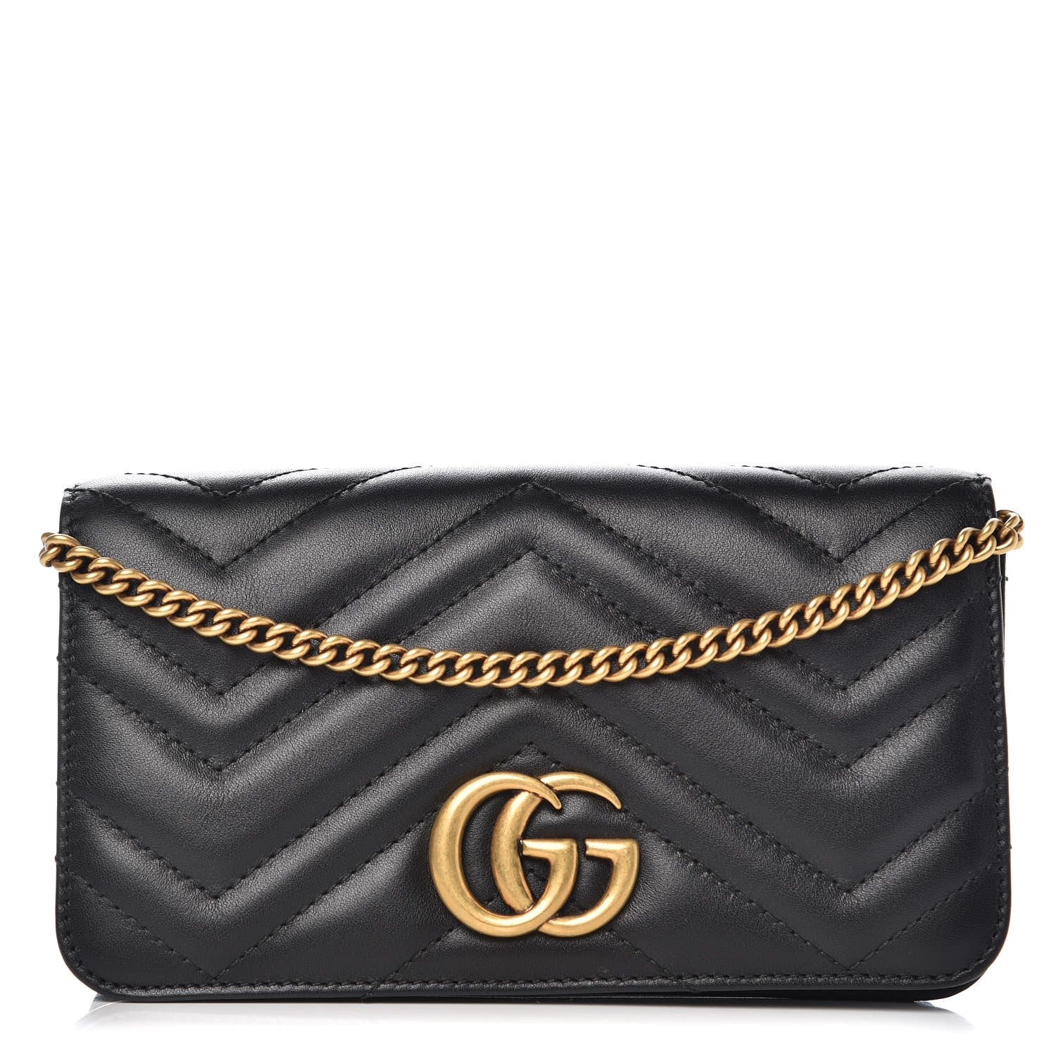 Gucci Calfskin Matelasse GG Marmont Mini Bag Black 1 of 7