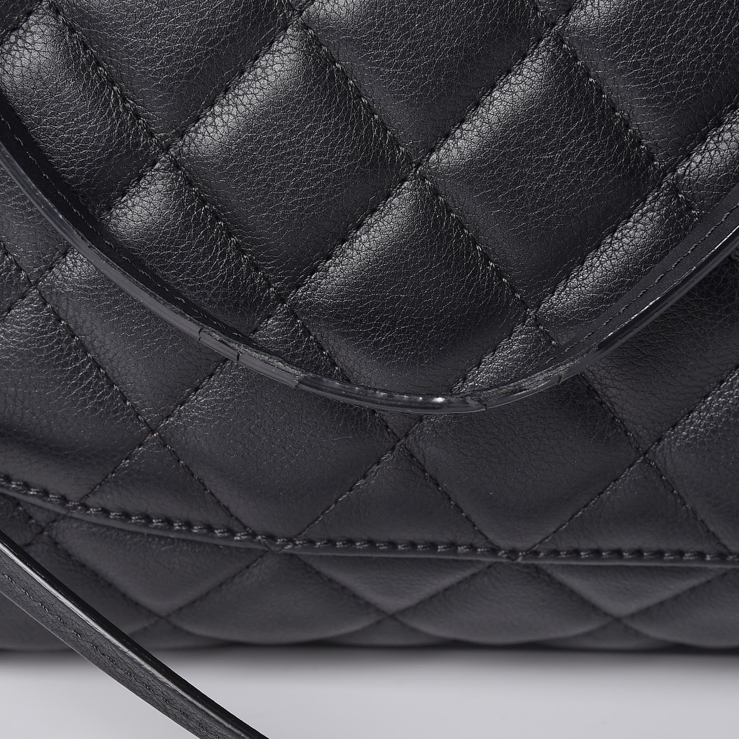 Chanel Calfskin Quilted Frame In Chain Tote Black 11 of 12