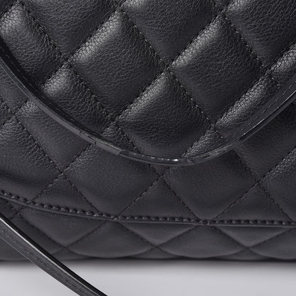 Chanel Calfskin Quilted Frame In Chain Tote Black 11 of 12