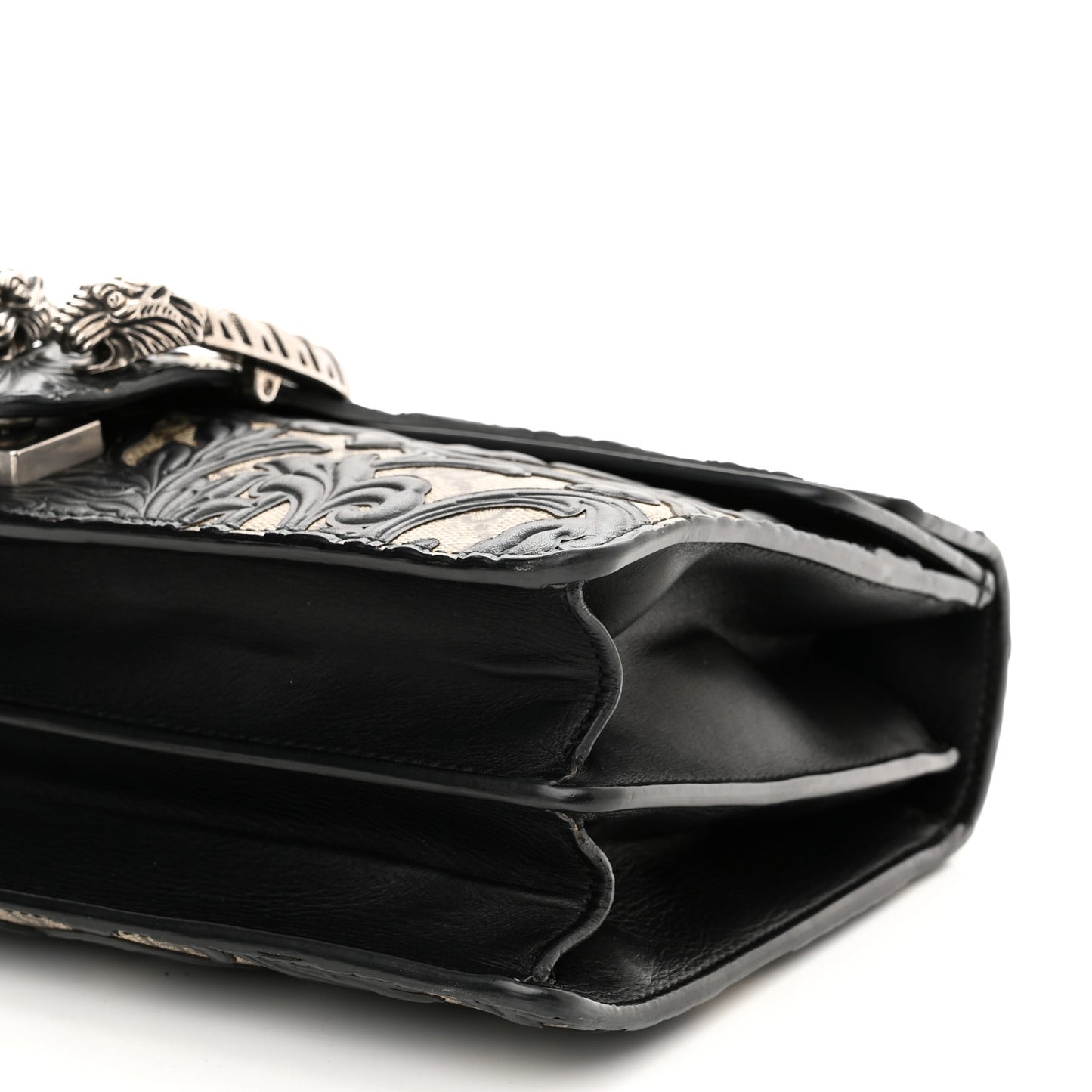 GG Supreme Monogram Arabesque Small Dionysus Shoulder Bag Black