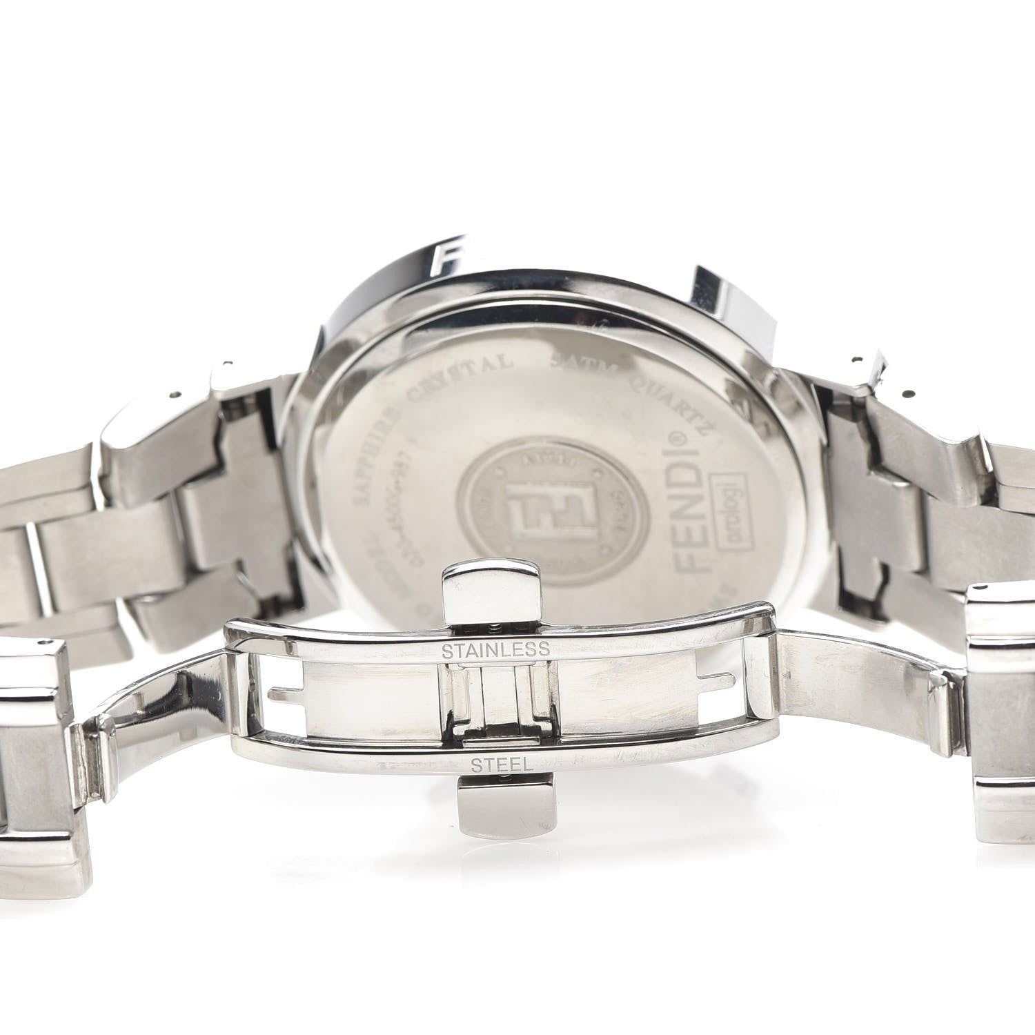 Fendi Stainless Steel 39mm Zucca Chronograph Quartz Watch Black 6 of 6