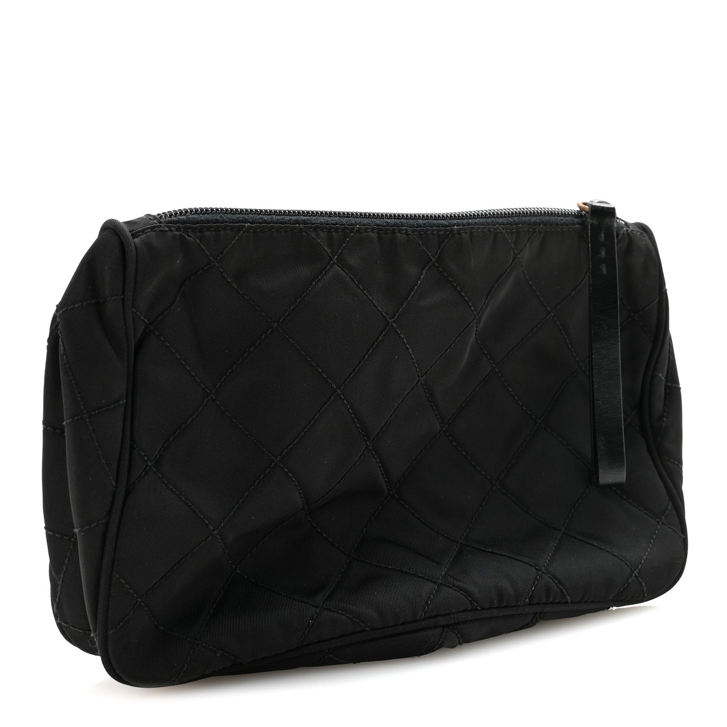 Tessuto Nylon Quilted Necessaire Pouch Black