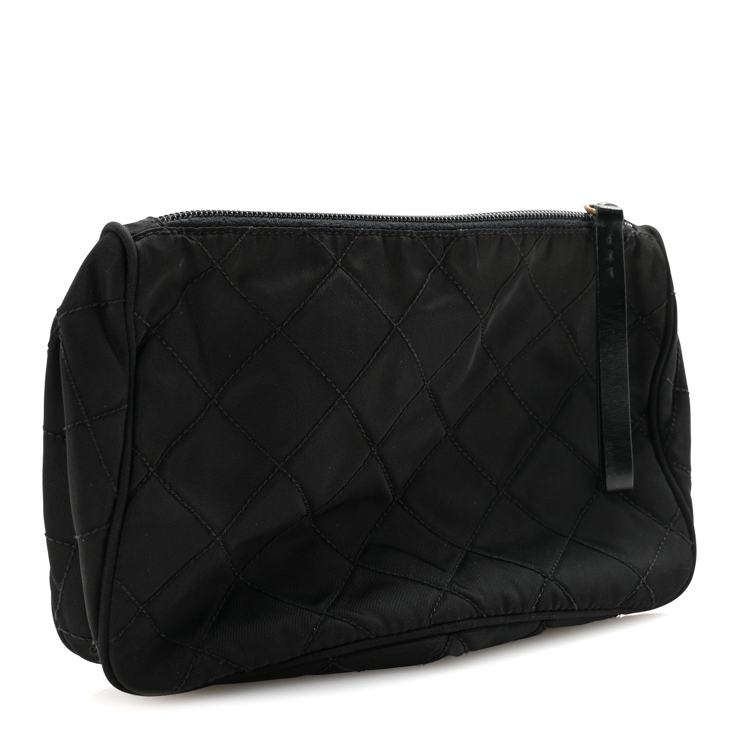Prada Tessuto Nylon Quilted Necessaire Pouch Black 3 of 6
