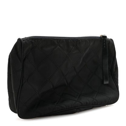 Prada Tessuto Nylon Quilted Necessaire Pouch Black 3 of 6
