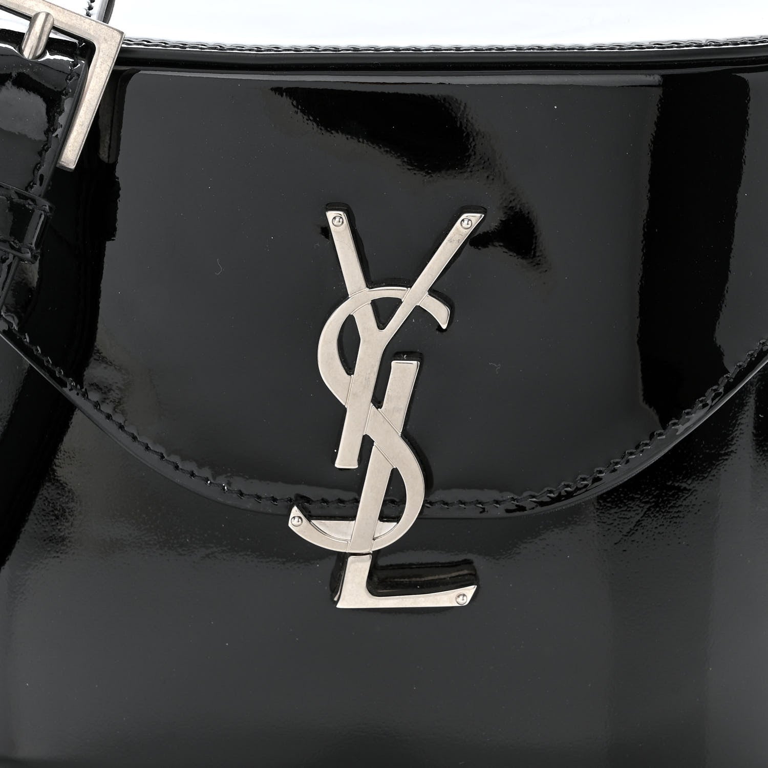 Saint Laurent Patent Monogram June Box Bag Black 8 of 11